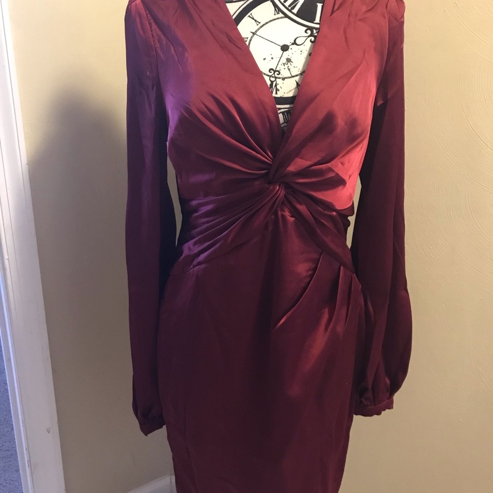 Fashion Nova Great Escape mini dress Burgundy